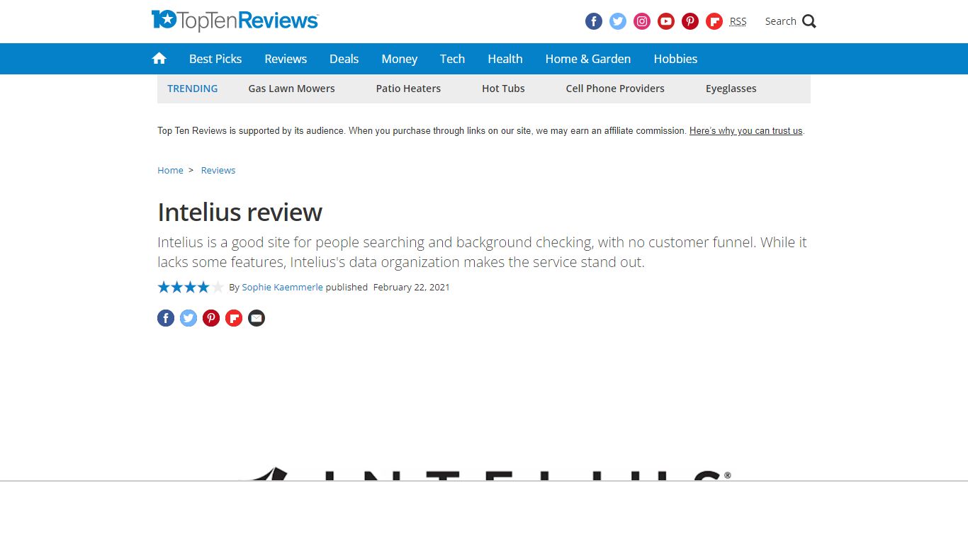 Intelius Review | Top Ten Reviews